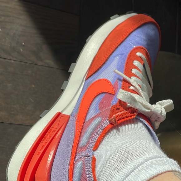 Nike Waffle Ones in Purple and Neon Orange - Picture 3 of 6